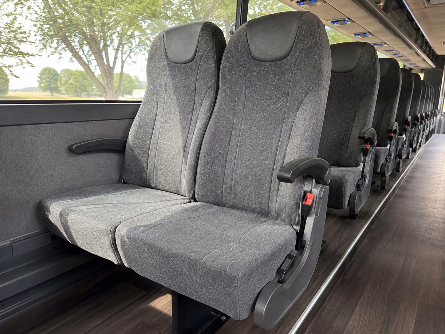 56 passenger charter bus interior
